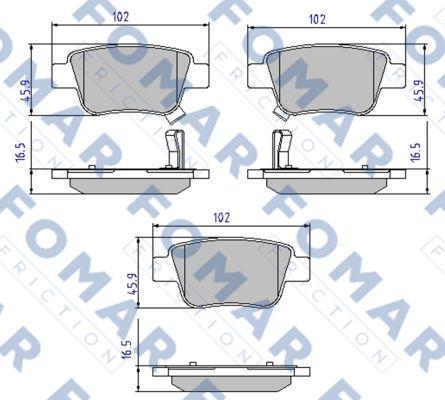 FOMAR Friction FO 924181 - Set placute frana,frana disc aaoparts.ro