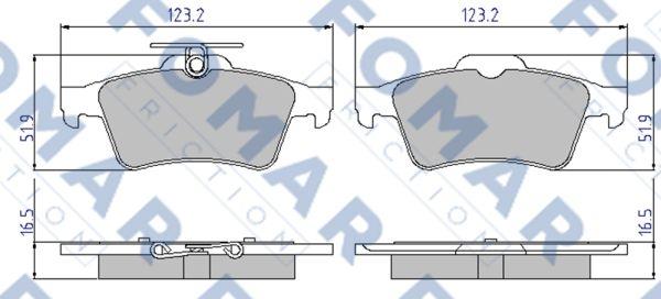 FOMAR Friction FO 926381 - Set placute frana,frana disc aaoparts.ro