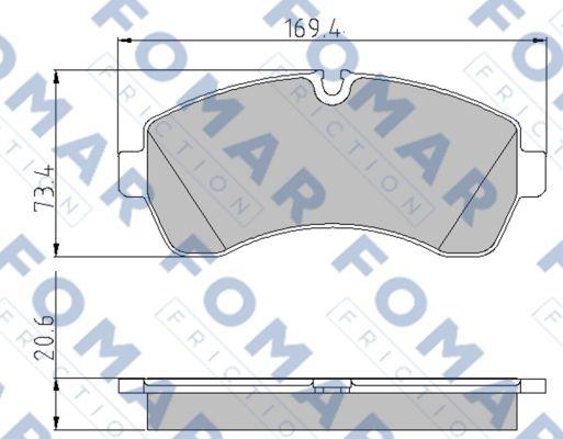 FOMAR Friction FO 921481 - Set placute frana,frana disc aaoparts.ro
