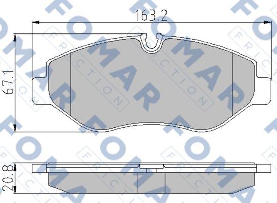 FOMAR Friction FO 921581 - Set placute frana,frana disc aaoparts.ro