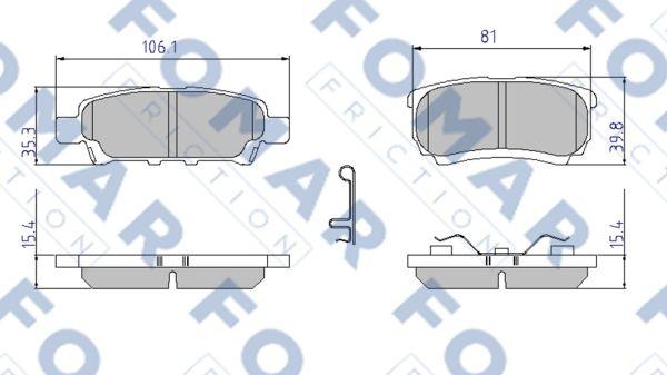 FOMAR Friction FO 921781 - Set placute frana,frana disc aaoparts.ro