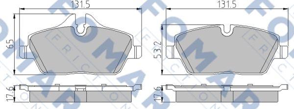 FOMAR Friction FO 928281 - Set placute frana,frana disc aaoparts.ro