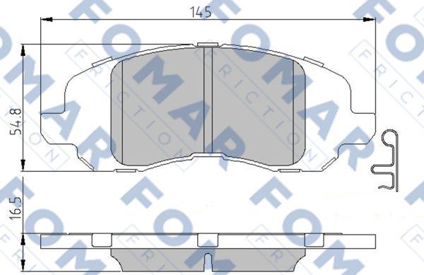 FOMAR Friction FO 973981 - Set placute frana,frana disc aaoparts.ro