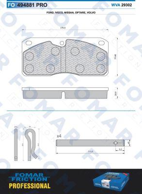 FOMAR Friction FO 494881 - Set placute frana,frana disc aaoparts.ro