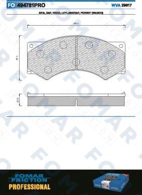 FOMAR Friction FO 494781 - Set placute frana,frana disc aaoparts.ro