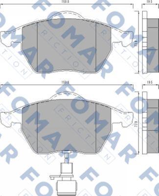 FOMAR Friction FO 495781 - Set placute frana,frana disc aaoparts.ro