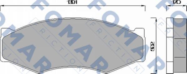 FOMAR Friction FO 441581 - Set placute frana,frana disc aaoparts.ro