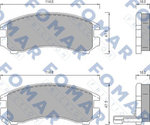 FOMAR Friction FO 443681 - Set placute frana,frana disc aaoparts.ro