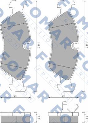 FOMAR Friction FO 443381 - Set placute frana,frana disc aaoparts.ro