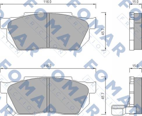 FOMAR Friction FO 447581 - Set placute frana,frana disc aaoparts.ro