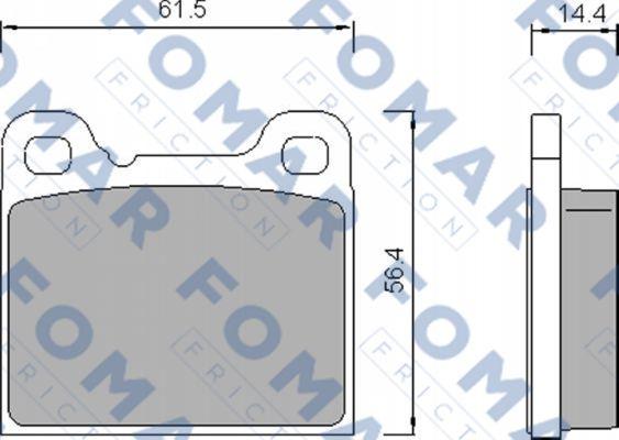 FOMAR Friction FO 458781 - Set placute frana,frana disc aaoparts.ro