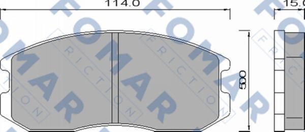 FOMAR Friction FO 460181 - Set placute frana,frana disc aaoparts.ro