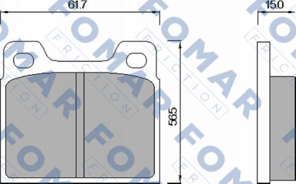 FOMAR Friction FO 460285 - Set placute frana,frana disc aaoparts.ro