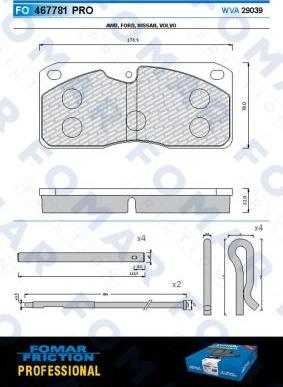 FOMAR Friction FO 467781 - Set placute frana,frana disc aaoparts.ro
