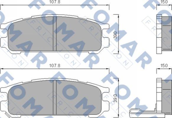 FOMAR Friction FO 480581 - Set placute frana,frana disc aaoparts.ro