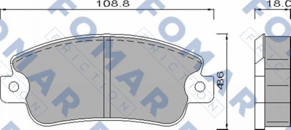 FOMAR Friction FO 436181 - Set placute frana,frana disc aaoparts.ro