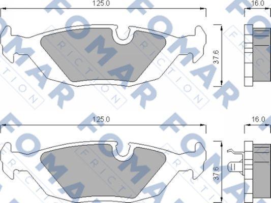 FOMAR Friction FO 438181 - Set placute frana,frana disc aaoparts.ro