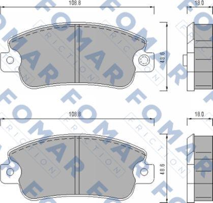 FOMAR Friction FO 433481 - Set placute frana,frana disc aaoparts.ro
