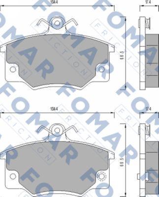 FOMAR Friction FO 437381 - Set placute frana,frana disc aaoparts.ro