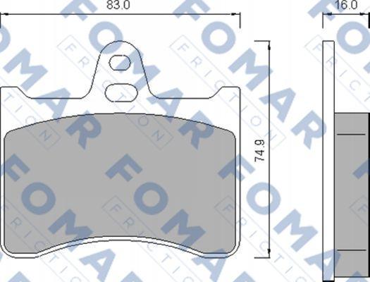 FOMAR Friction FO 424981 - Set placute frana,frana disc aaoparts.ro