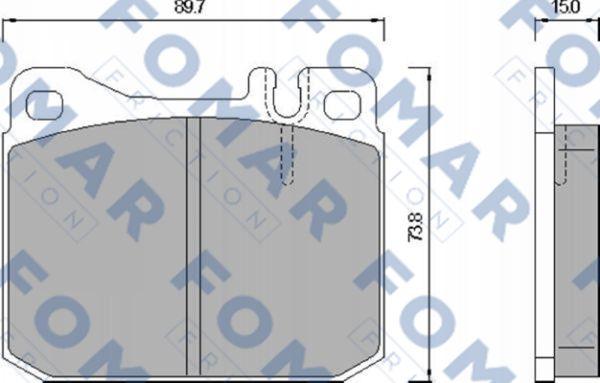 FOMAR Friction FO 424281 - Set placute frana,frana disc aaoparts.ro