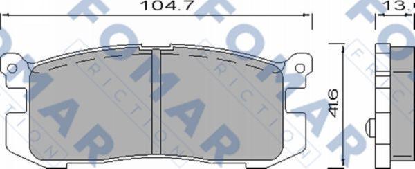 FOMAR Friction FO 420581 - Set placute frana,frana disc aaoparts.ro
