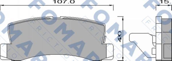 FOMAR Friction FO 428881 - Set placute frana,frana disc aaoparts.ro