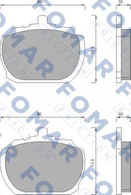FOMAR Friction FO 423581 - Set placute frana,frana disc aaoparts.ro