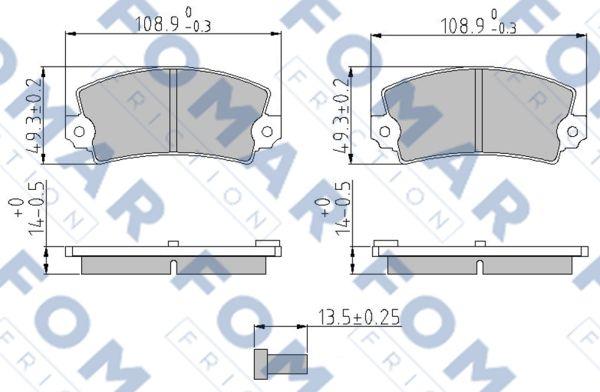 FOMAR Friction FO 422687 - Set placute frana,frana disc aaoparts.ro