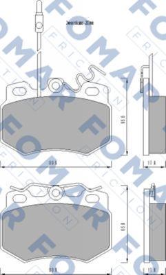 FOMAR Friction FO 474481 - Set placute frana,frana disc aaoparts.ro