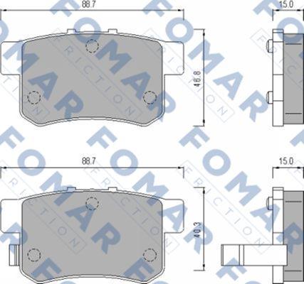 FOMAR Friction FO 475181 - Set placute frana,frana disc aaoparts.ro