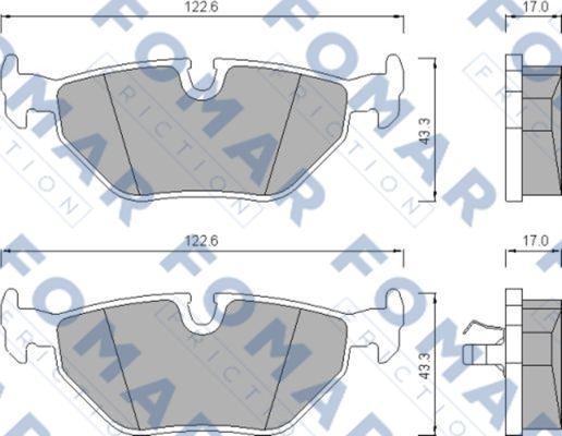 FOMAR Friction FO 476581 - Set placute frana,frana disc aaoparts.ro