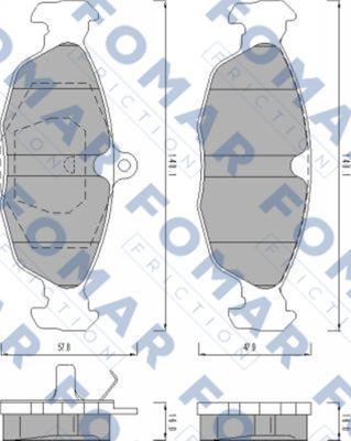 FOMAR Friction FO 470081 - Set placute frana,frana disc aaoparts.ro