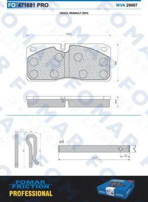 FOMAR Friction FO 471681 - Set placute frana,frana disc aaoparts.ro