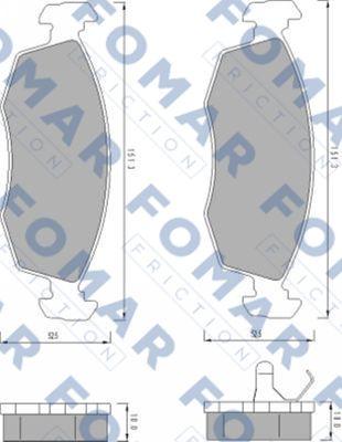 FOMAR Friction FO 478981 - Set placute frana,frana disc aaoparts.ro