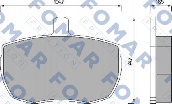 FOMAR Friction FO 543081 - Set placute frana,frana disc aaoparts.ro
