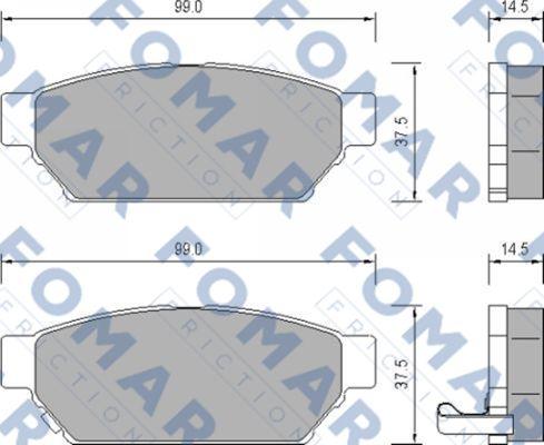 FOMAR Friction FO 652781 - Set placute frana,frana disc aaoparts.ro