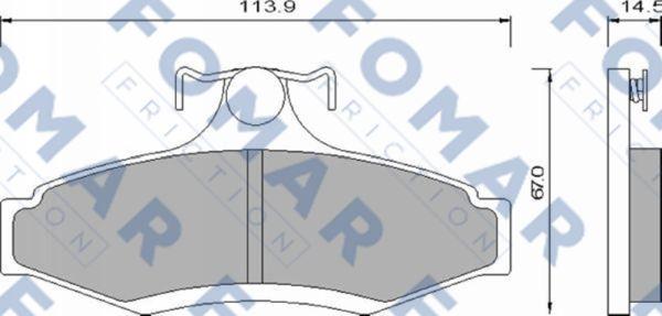 FOMAR Friction FO 666181 - Set placute frana,frana disc aaoparts.ro