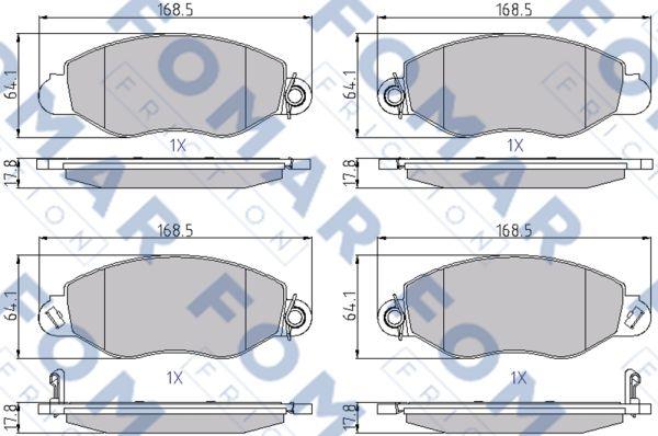 FOMAR Friction FO 684781 - Set placute frana,frana disc aaoparts.ro