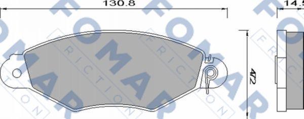 FOMAR Friction FO 680981 - Set placute frana,frana disc aaoparts.ro