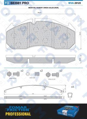 FOMAR Friction FO 683981 - Set placute frana,frana disc aaoparts.ro