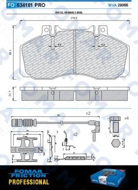 FOMAR Friction FO 634181 - Set placute frana,frana disc aaoparts.ro