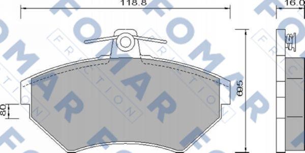 FOMAR Friction FO 634281 - Set placute frana,frana disc aaoparts.ro