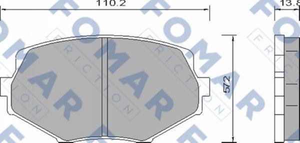 FOMAR Friction FO 638981 - Set placute frana,frana disc aaoparts.ro