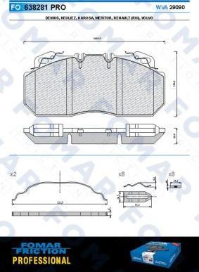 FOMAR Friction FO 638281 - Set placute frana,frana disc aaoparts.ro