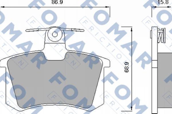 FOMAR Friction FO 625481 - Set placute frana,frana disc aaoparts.ro