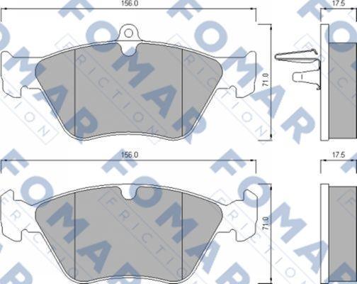 FOMAR Friction FO 625781 - Set placute frana,frana disc aaoparts.ro