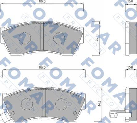 FOMAR Friction FO 620081 - Set placute frana,frana disc aaoparts.ro