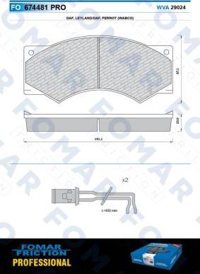 FOMAR Friction FO 674481 - Set placute frana,frana disc aaoparts.ro