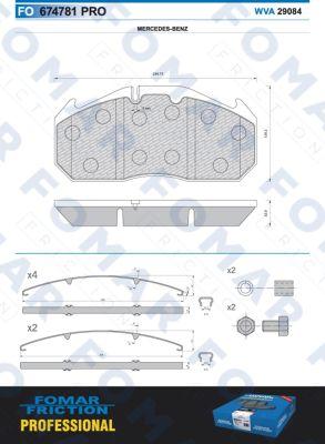 FOMAR Friction FO 674781 - Set placute frana,frana disc aaoparts.ro
